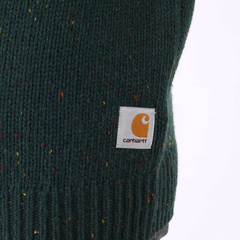 мужской зеленый свитер Carhartt WIP Anglistic Sweater I010977-speckled grove - цена, описание, фото 4